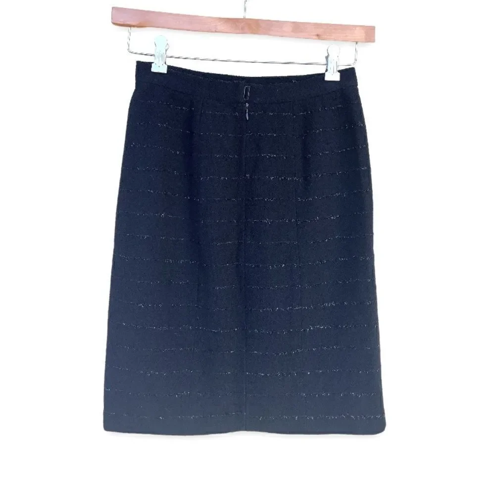 CHANEL BOUTIQUE | Vintage Glitter Stripe Skirt (38/8)